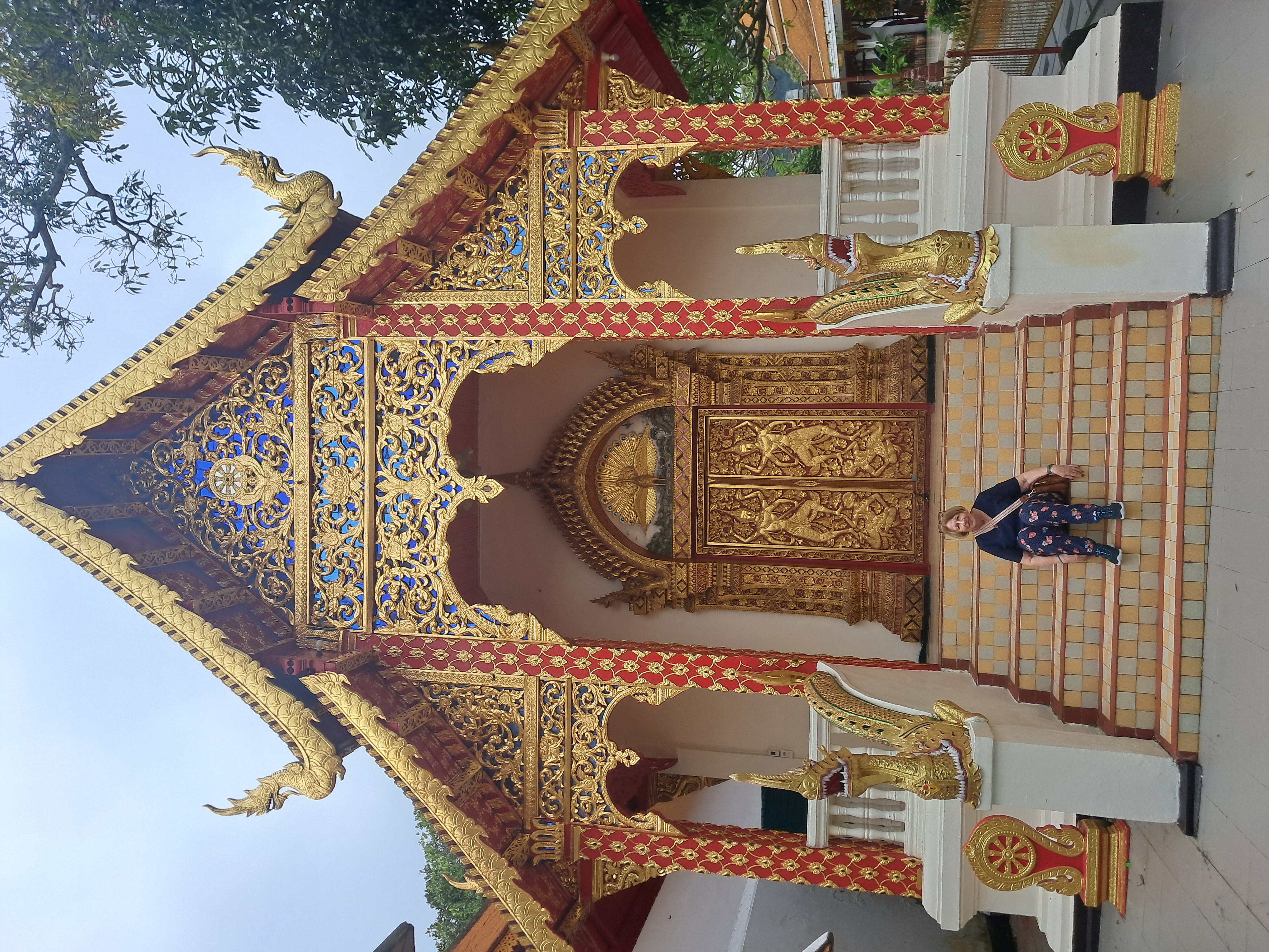 Catherine at temple